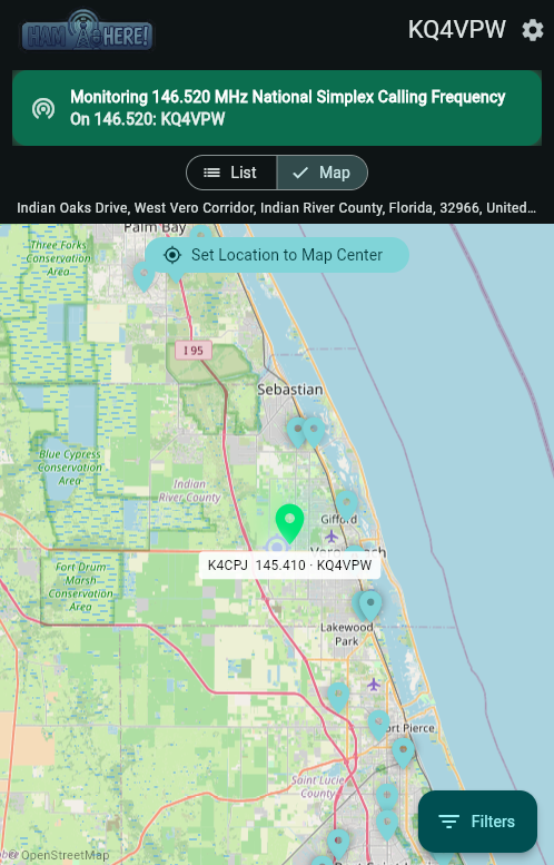 Ham Here! map